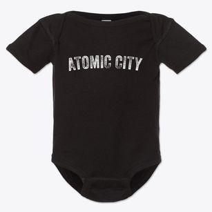 Atomic City Idaho Timeless Retro Baby Onesie