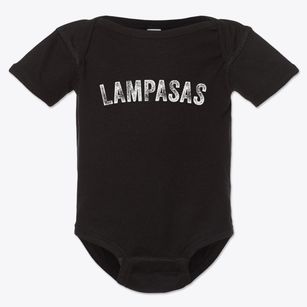 Lampasas Texas Timeless Retro Baby Onesie
