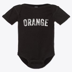 Orange Massachusetts Timeless Retro Baby Onesie