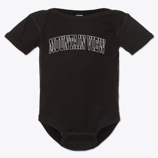 Mountain View Hawaii Trendy Block Baby Onesie