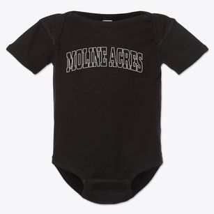 Moline Acres Missouri Trendy Block Baby Onesie