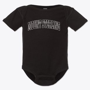 Mount Sterling Illinois Trendy Block Baby Onesie