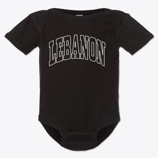 Lebanon Wisconsin Trendy Block Baby Onesie