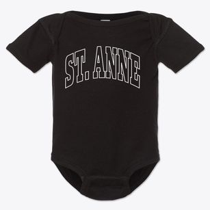 St. Anne Illinois Trendy Block Baby Onesie