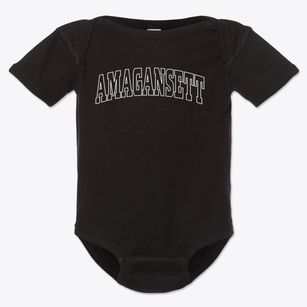 Amagansett New York Trendy Block Baby Onesie