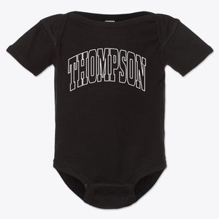 Thompson North Dakota Trendy Block Baby Onesie