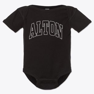 Alton Maine Trendy Block Baby Onesie