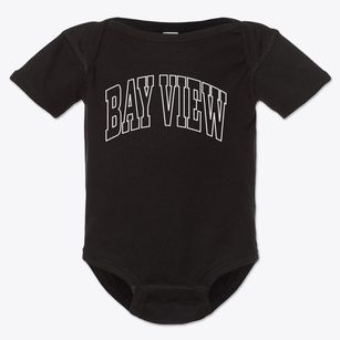 Bay View Michigan Trendy Block Baby Onesie