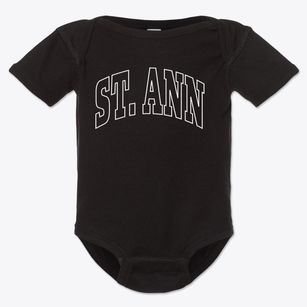 St. Ann Missouri Trendy Block Baby Onesie