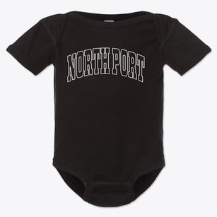 North Port Florida Trendy Block Baby Onesie