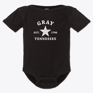 Gray Tennessee Star Baby Onesie