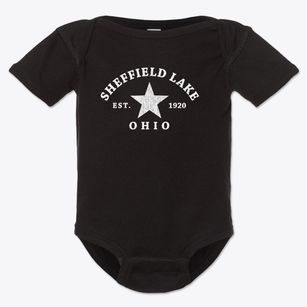 Sheffield Lake Ohio Star Baby Onesie