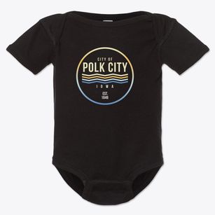 Polk City Iowa Color Fade Baby Onesie