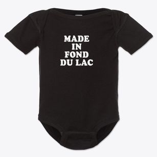 Fond Du Lac Wisconsin Classic 70s Baby Onesie