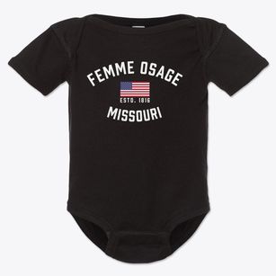 Femme Osage Missouri Patriot Baby Onesie