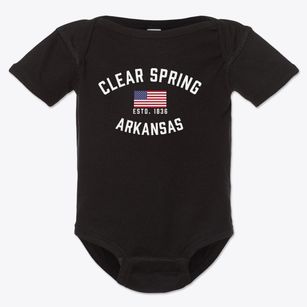 Clear Spring Arkansas Patriot Baby Onesie