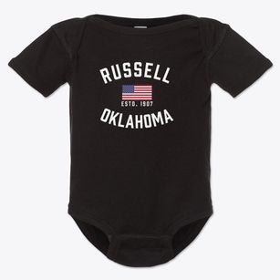 Russell Oklahoma Patriot Baby Onesie