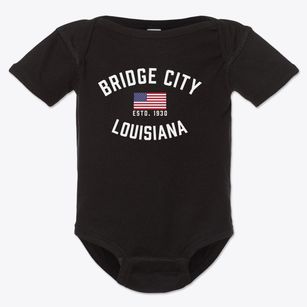 Bridge City Louisiana Patriot Baby Onesie