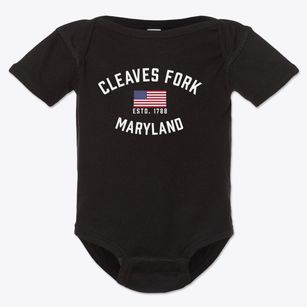 Cleaves Fork Maryland Patriot Baby Onesie