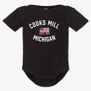 Cooks Mill Michigan Patriot Baby Onesie