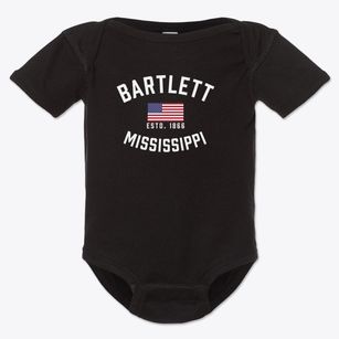Bartlett Mississippi Patriot Baby Onesie