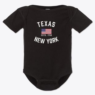 Texas New York Patriot Baby Onesie