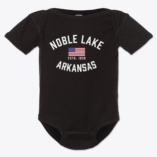 Noble Lake Arkansas Patriot Baby Onesie