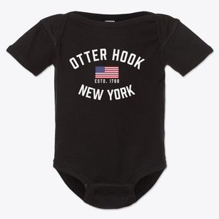 Otter Hook New York Patriot Baby Onesie