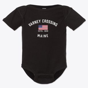 Varney Crossing Maine Patriot Baby Onesie