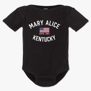 Mary Alice Kentucky Patriot Baby Onesie