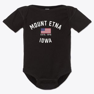 Mount Etna Iowa Patriot Baby Onesie