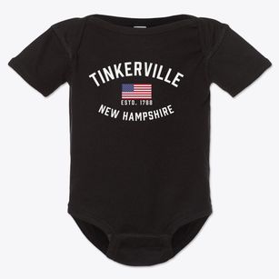 Tinkerville New Hampshire Patriot Baby Onesie