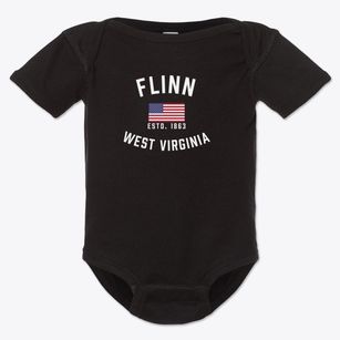 Flinn West Virginia Patriot Baby Onesie