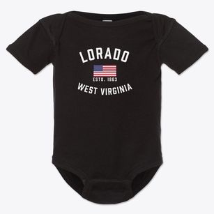 Lorado West Virginia Patriot Baby Onesie