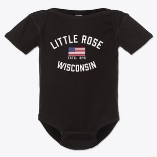 Little Rose Wisconsin Patriot Baby Onesie