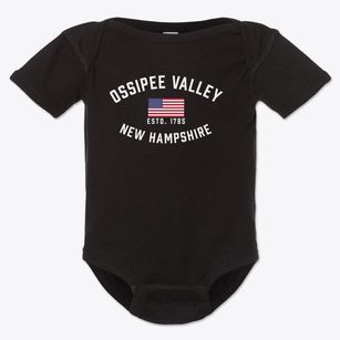 Ossipee Valley New Hampshire Patriot Baby Onesie