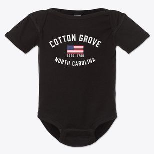Cotton Grove North Carolina Patriot Baby Onesie