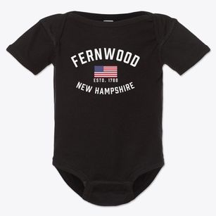 Fernwood New Hampshire Patriot Baby Onesie