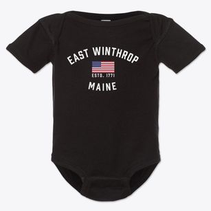 East Winthrop Maine Patriot Baby Onesie