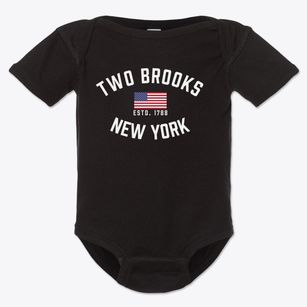 Two Brooks New York Patriot Baby Onesie