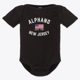 Alphano New Jersey Patriot Baby Onesie