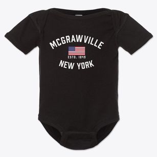 Mcgrawville New York Patriot Baby Onesie