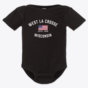 West La Crosse Wisconsin Patriot Baby Onesie