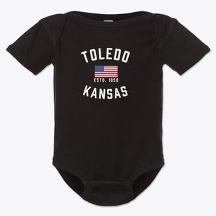 Toledo Kansas Patriot Baby Onesie