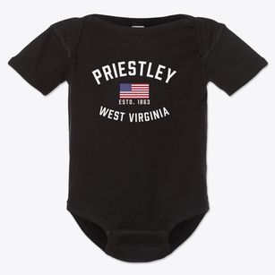 Priestley West Virginia Patriot Baby Onesie