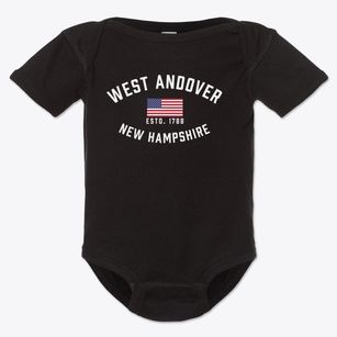West Andover New Hampshire Patriot Baby Onesie