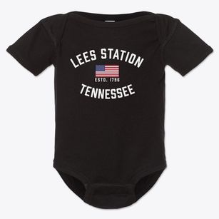 Lees Station Tennessee Patriot Baby Onesie