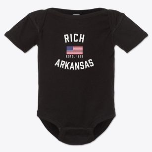 Rich Arkansas Patriot Baby Onesie
