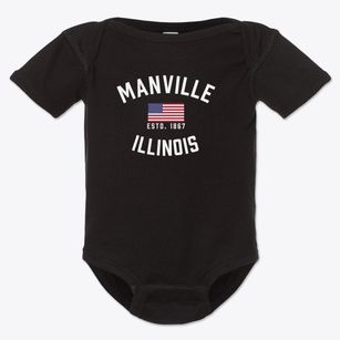 Manville Illinois Patriot Baby Onesie