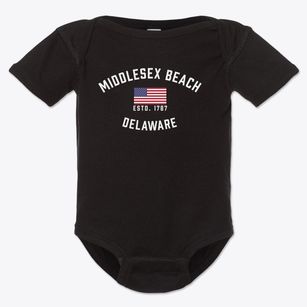 Middlesex Beach Delaware Patriot Baby Onesie